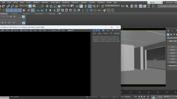 phần interactive rendering in corona