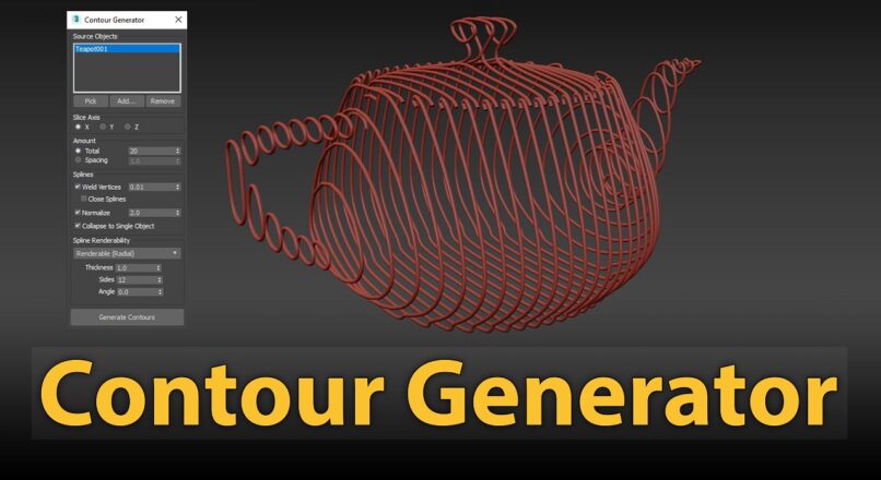 Hướng Dẫn Sử Dụng Contour Generator Để Tạo Các Mô Hình Lưới Bao Quanh Vật Thể Trong 3dsMax