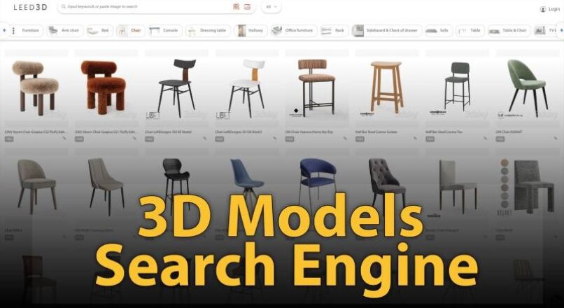 Hướng Dẫn Tìm Thư Viện Model 3D Trực Tuyến Cực Nhanh Với Leed3D